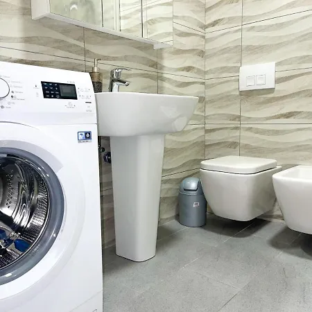 Skyline Sunset & Towers View - Modern 1br Tirana