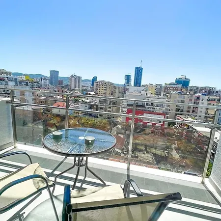 Skyline Sunset & Towers View - Modern 1br Apartament Tirana